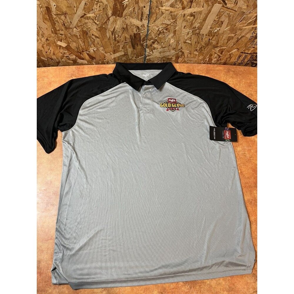 NEW Rawlings Gold Glove Club Polo Shirt Mens XXL Polyester Baseball Top